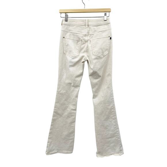 Anthropologie 25 white Pearlescent High-Rise Flare Jeans - Picture 4 of 7